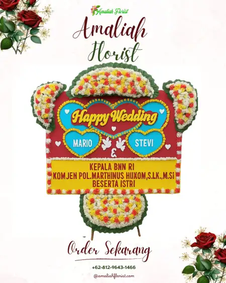 Papan Bunga Pernikahan Banget